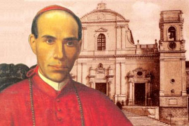 Cartolina dedicata a Gennaro Portanova, Arcivescovo di Reggio