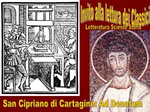 Associazione Culturale Anassilaos - Invito alla lettura: S.Cipriano di Cartagine "Ad Donatum"