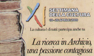 XI Settimana della Cultura all’Archivio di Stato di Reggio Calabria