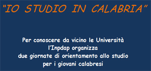 Inpdap Calabria - Giornata di Orientamento dei Giovani all'Universit "Io Studio in Calabria"