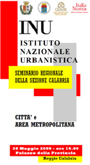 Inu Calabria - Seminario Regionale "CITTA’ E AREA METROPOLITANA"