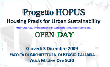 Open Day Progetto HOPUS - Housing Praxis for Urban Sustainability