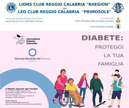 evento Lions Club Rhegion in occasione della giornata mondiale del diabete