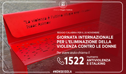 Giornata internazionale per eliminazione della violenza contro le donne Reggio Calabria per 25 nov